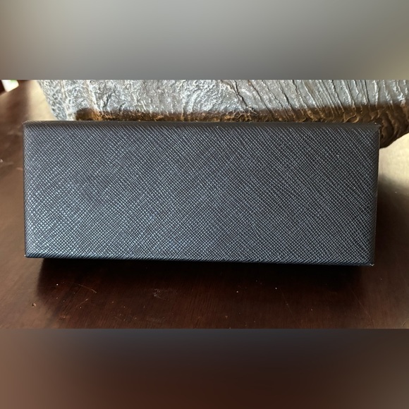 Prada Textured Black Leather Sunglasses Case Accessory - Picture 4 of 9